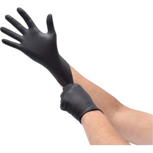 Handschoen Nitrile - L - Zwart - Ongepoederd - 100 stuks