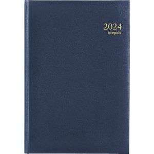 Brepols Agenda 2024 • Brefix • Maandtabs • Lima Kunstleder • 11,3 x 18,2 cm • Blauw