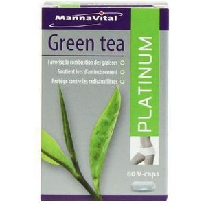 Mannavital Green tea platinum 60 Vegetarische capsules