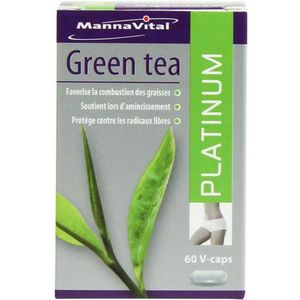 Mannavital Green tea platinum 60 Vegetarische capsules