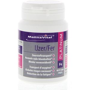 MannaVital - IJzer Platinum - Voedingssupplement - Gecheleerd IJzer - B-vitamines
