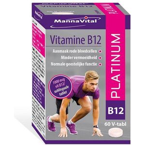 Mannavital - Vitamine B12 Platinum - Vitamine - 1000 mcg - Vegetarisch Tablet