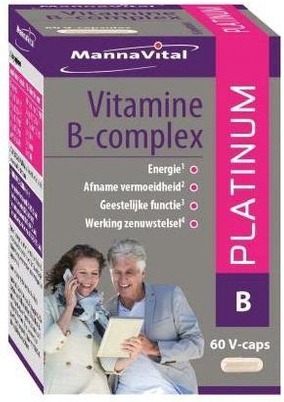 Mannavital Vitamine B complex platinum 60 Vegetarische capsules