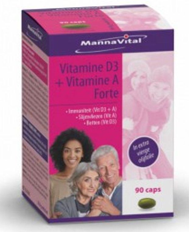 Vitamine D3 + Vitamine A Forte - 3000 IU - Voedingssupplement