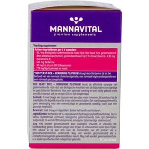 Mannavital Red Yeast Rice & Berberine Platinum Capsules