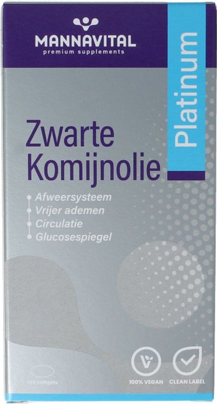 Mannavital - Zwarte Komijnolie - Kruidenpreparaat - Plantaardige Capsules