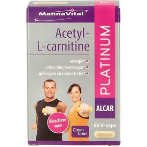 Mannavital Acetyl-l-carnitine platinum  60 Vegetarische capsules