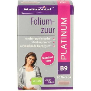 Mannavital Foliumzuur platinum  90 Vegetarische capsules