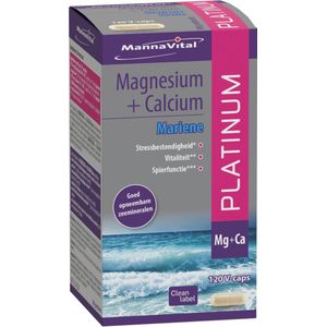 Mannavital Mariene magnesium + calcium platinum 120 Vegetarische capsules