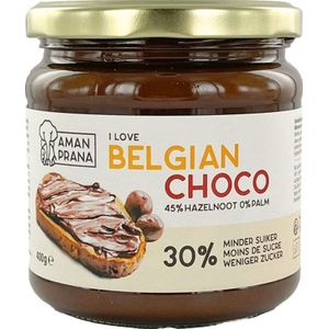 Aman Prana - I Love Belgian Choco - Chocoladepasta - 400gr - Biologisch