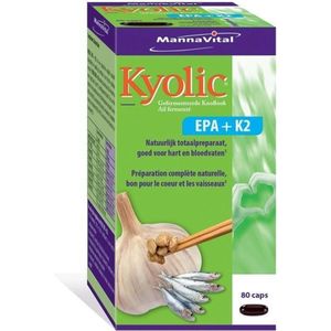 Mannavital Kyolic EPA & K2 80 Vegetarische capsules