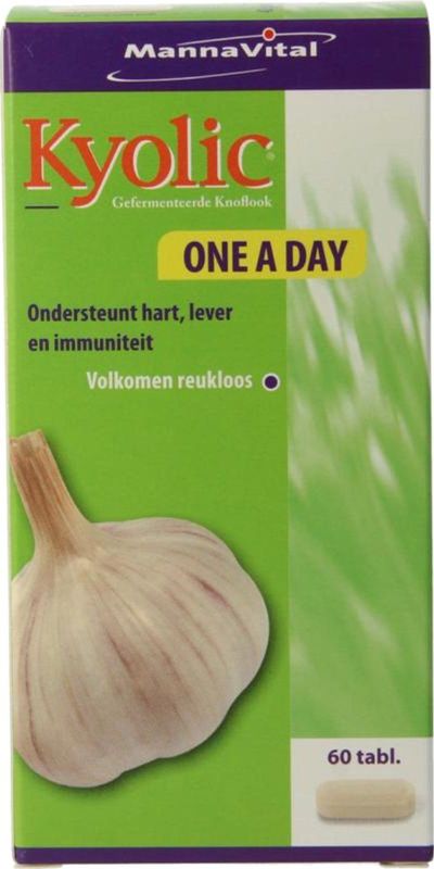 Mannavital Kyolic Knoflook One a Day (gefermenteerd) 60 tabletten