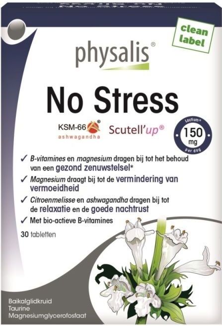 Physalis - No Stress Tabletten - 60 Stuks - Natuurlijke Formule