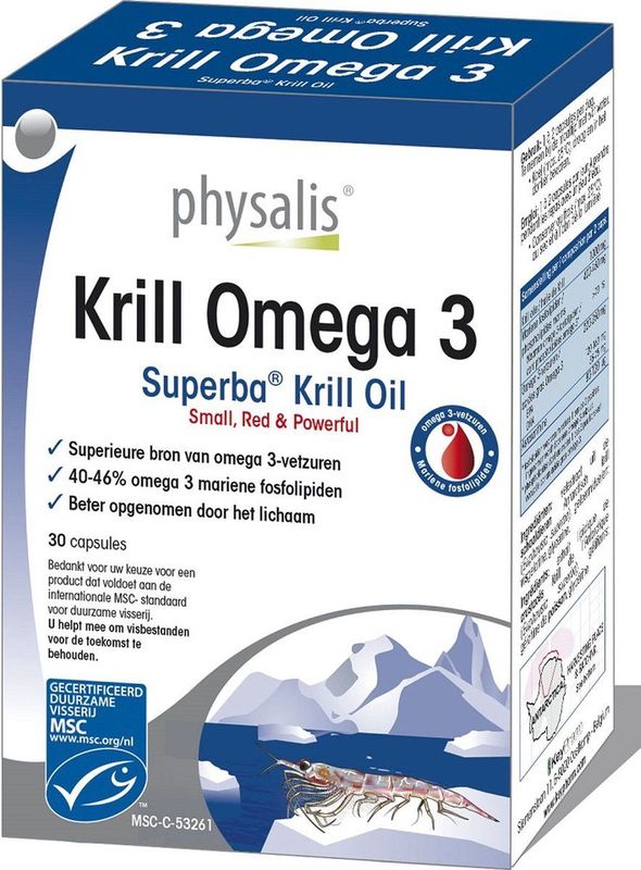Physalis Krill omega 3 30 capsules