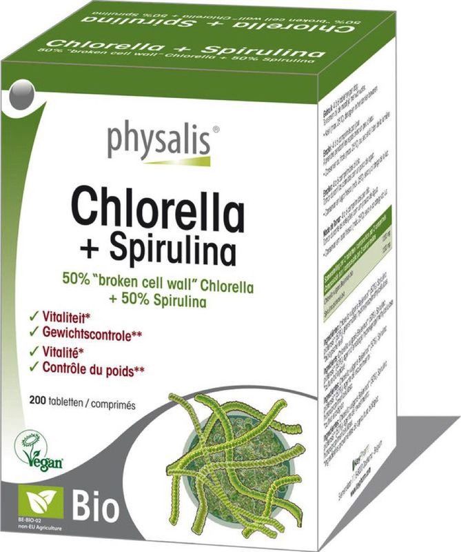 Physalis Chlorella & spirulina bio 200 tabletten