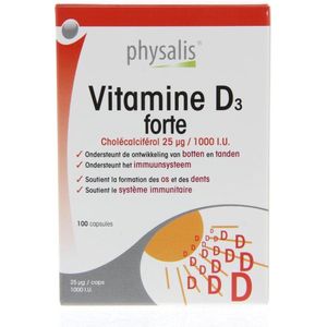 Physalis Vitamine D3 forte 100 capsules