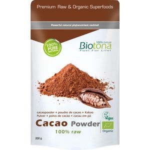 Biotona - Cacao Raw Powder - Bio - 100% Puur Cacaopoeder