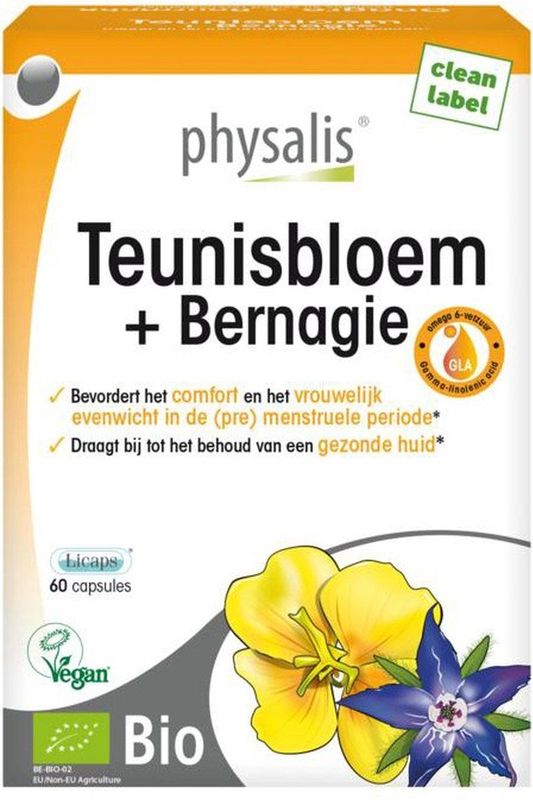 Physalis Teunisbloem & bernagie bio 60 capsules