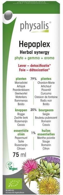 Physalis - Hepaplex bio - Fytotherapie - 100 ml - Mariadistel, Artisjok, Paardenbloem