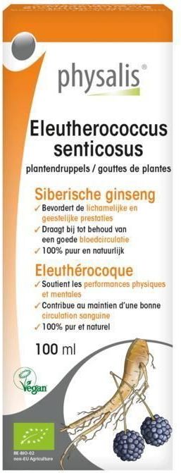 Ginseng - Eleutherococcus senticosus - Extract - 100% Puur - Biologisch