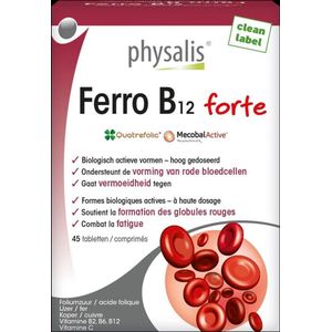 Physalis Supplementen Ferro B12 Forte Tabletten 45Tabletten