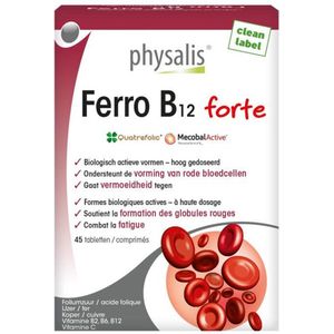 Physalis Supplementen Ferro B12 Forte Tabletten 45Tabletten