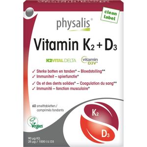 Physalis Vitamin K2 + D3 Smelttabletten