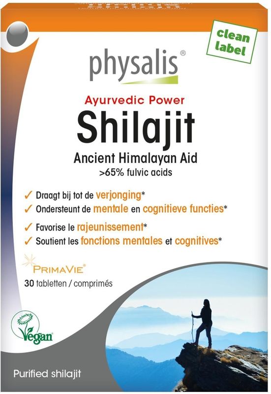 Physalis - Shilajit Tabletten - Natuurlijke Biomassa - 50% Fulvinezuren