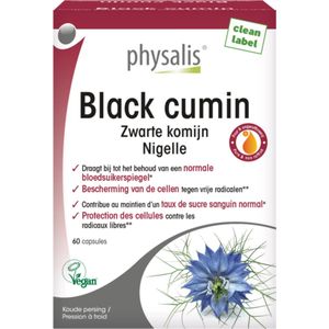 Physalis - Black Cumin Capsules - Antioxidanten - Vegan - Koudgeperst
