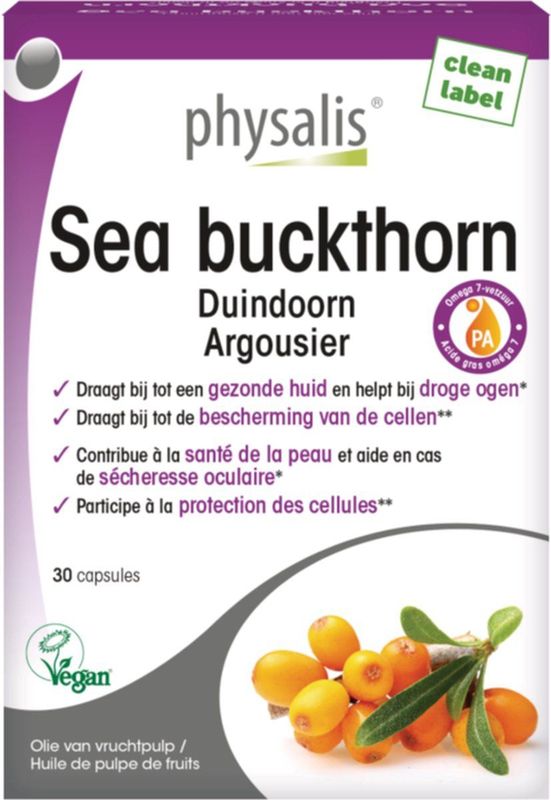 Physalis - Sea Buckthorn Capsules - Multivitaminen - Vegan - 60 Stuks