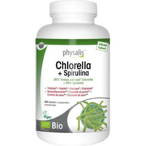 Physalis Chlorella + Spirulina 500mg Comp 500
