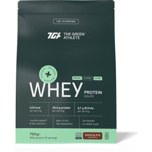 The Green Athlete - Whey Protein Isolate - Chocolade Poeder - 750 gram