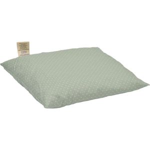 Kersenpitkussen Classico - 25 x 27cm - Groen met Witte Bollen