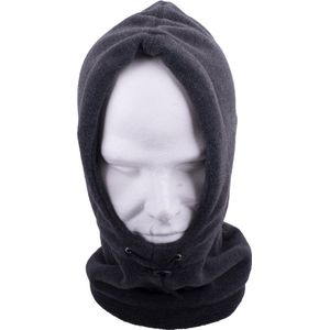 Bivakmuts met Lange Nek Volwassenen, Donker Grijs |Balaclava |Bivak, One Size