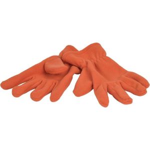 P&T Handschoenen Kinderen - Micro Fleece - Donker Oranje - 3-4j