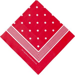 D&L Zakdoek Rood met Witte Bollen - 1 Stuk - Katoen