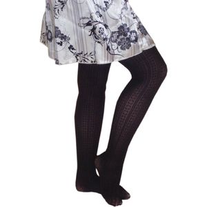 Dames maillot / panty microfibre - collant met fantasie structuur - small/medium - 5 paar - 60 DEN