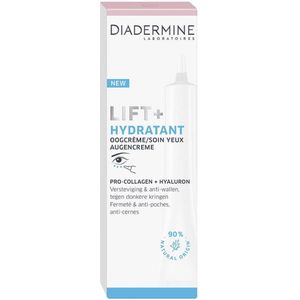 Diadermine Oogcrème Lift+ Hydratant - Versteviging en Anti-Wallen - 3 x 15 ml - Met Pro-Collageen + Aqua-Fillers