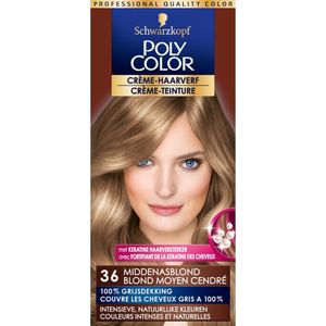 Poly Color Creme Haarverf 36 - Middenasblond - 3 st - voordeelverpakking