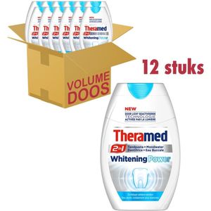 Theramed 2in1 Power Whitening Tandpasta 12x 75 ml - Voordeelverpakking