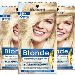 Schwarzkopf Blonde Intensive Blond Super Plus - 3 stuks - Voordeelverpakking