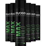 6x Syoss Max Hold haarspray (400 ml)