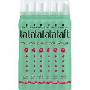 Taft Volume Mega Strong - Haarstyling - Haarmousse - Voordeelverpakking - 6x 200 ml