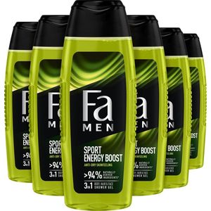 Fa Men Sport Energy Boost - Man - Douchegel - Voordeelverpakking - 6 x 250 ml