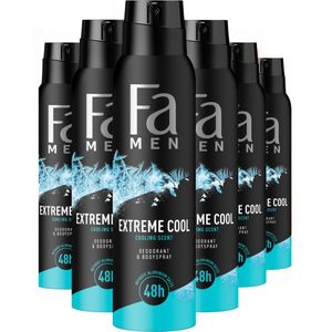 6x Fa Men Deodorant Spray Extreme Cool 150 ml