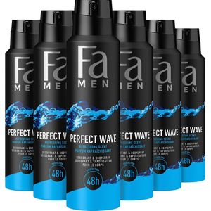 6x Fa deodorant spray Perfect Wave for Men (150 ml)