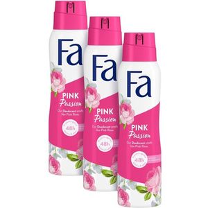 FA Pink Passion Deodorant Spray 3 x 150 ml