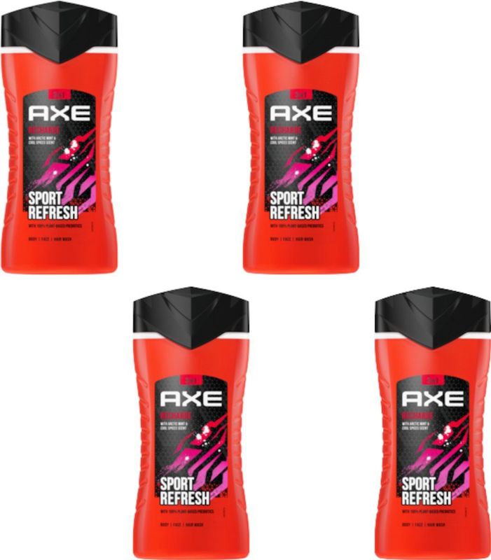 AXE Recharche Sport Fresh 3 in 1 Douchegel - Voordeelverpakking 4 x 250 ml