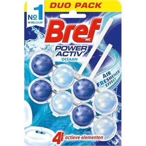 Bref Power Active Toiletblok - Ocean - WC Blokjes Voordeelverpakking - 10 x 2 Stuks