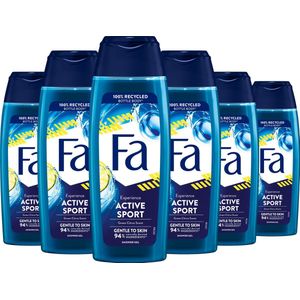 Fa Sport - Unisex - Man & Vrouw - Douchegel - Voordeelverpakking - 6 x 250 ml